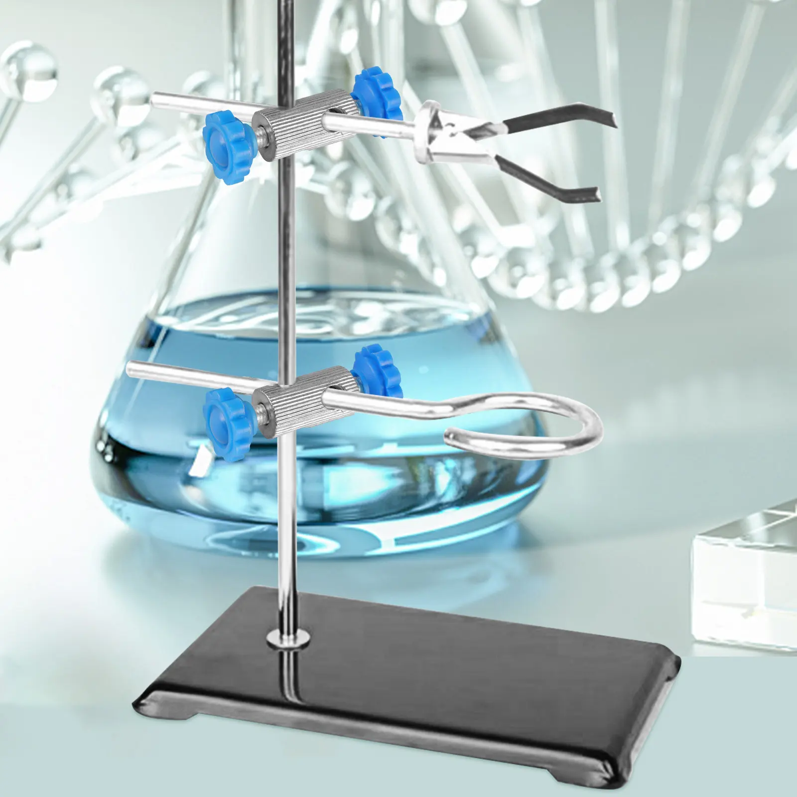 2Pcs Robust Lab Stand Clamp Non-Slip Laboratory Clamp Holder for Bench Mounting Lab Stand Clip Laboratory Equipment Tools