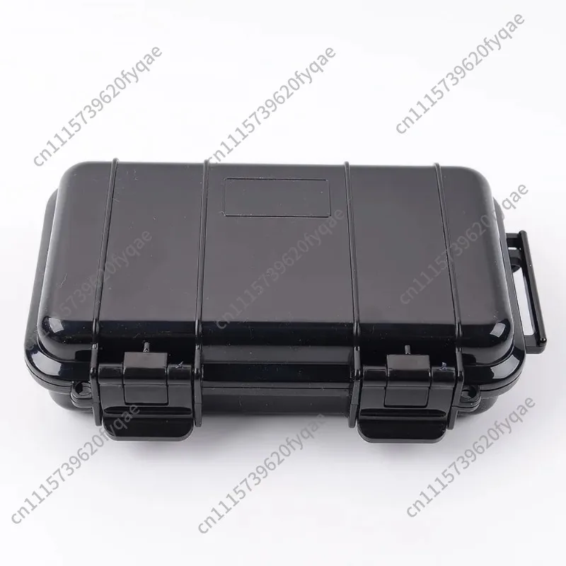 Professional ABS Sealed Toolbox Shockproof Waterproof Equipment Dry Box with Foam Lining Black Camping Storage Box