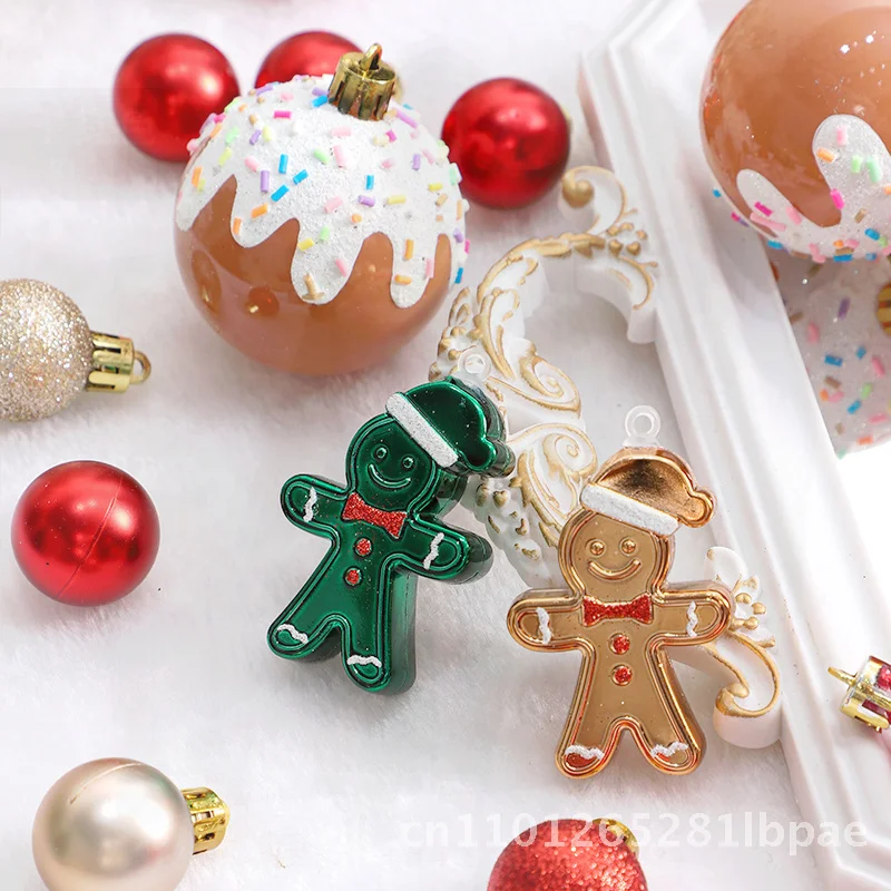 

Exquisite Christmas Decorations 42pcs Set Colorful Painted Christmas Balls Ornament for Christmas Tree Red Green Gold