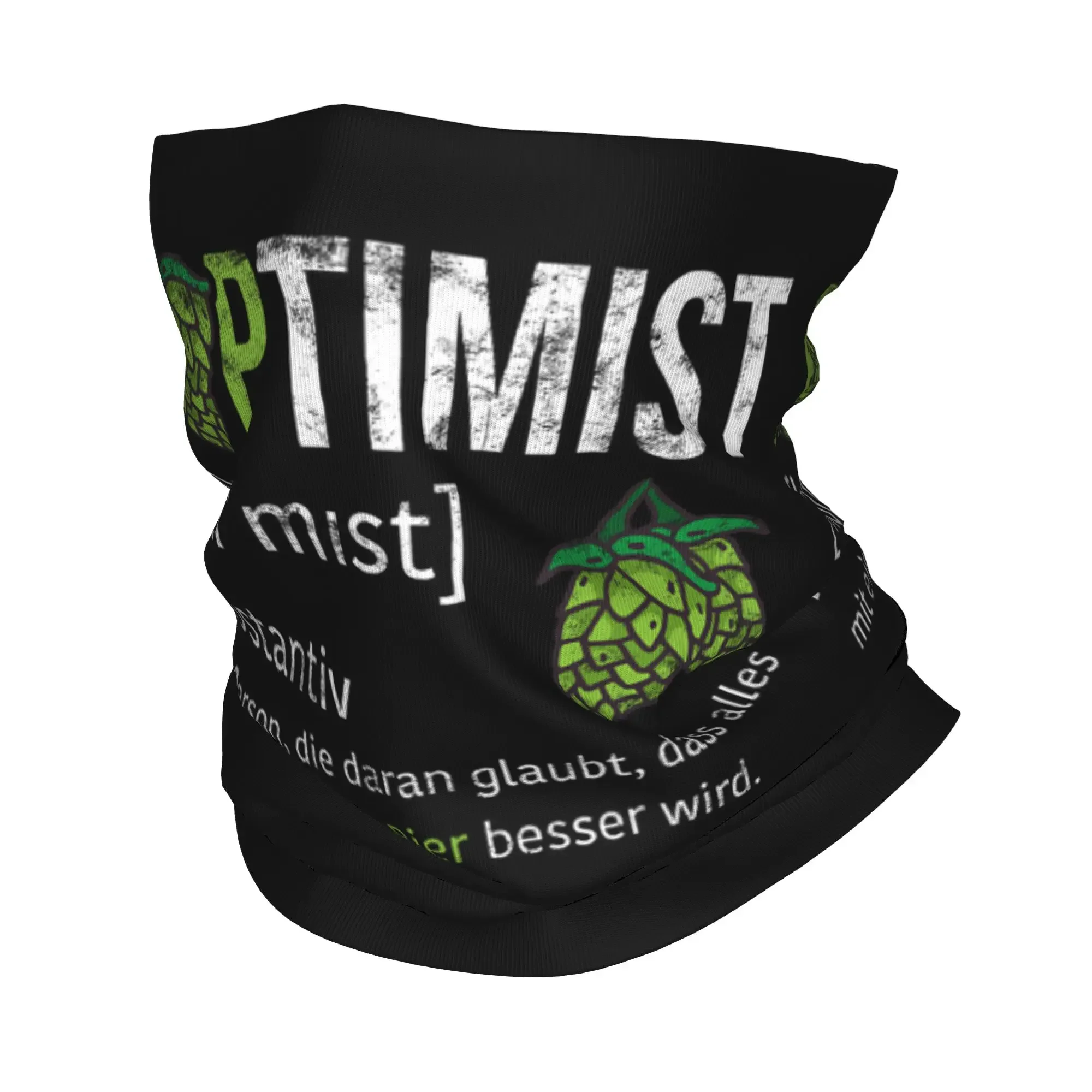 New Beer Lovers Funny Hoptimist Hopfen Bandana Neck Gaiter Print Hops Party Balaclavas Wrap Scarf Headband Men Women Adult Washa