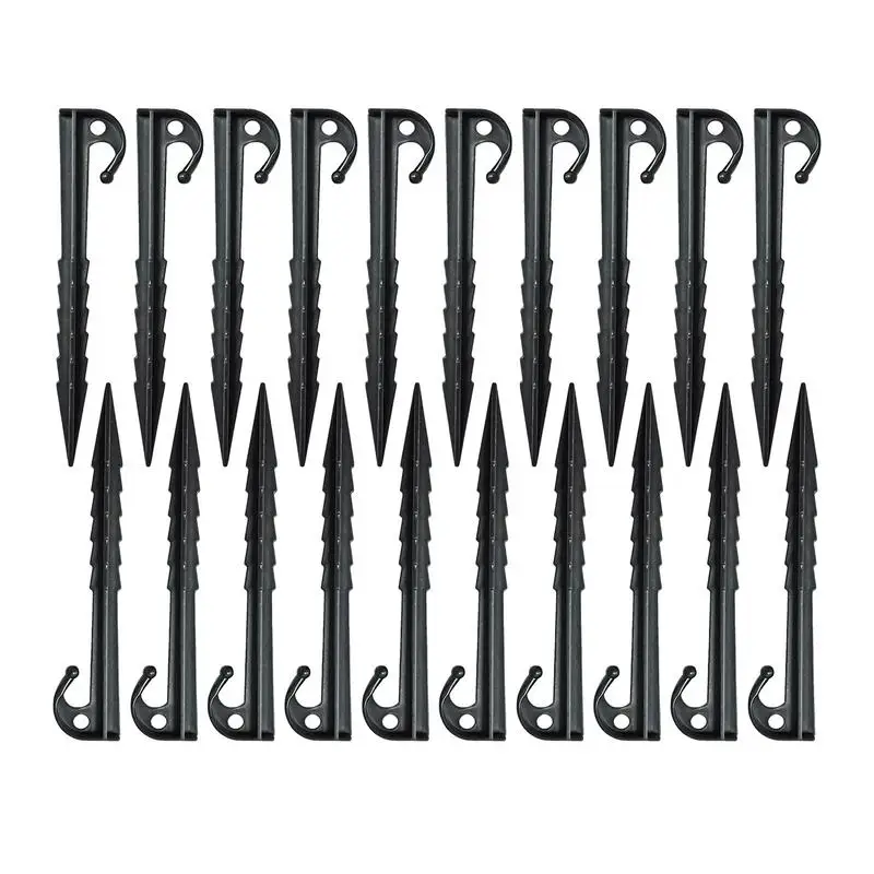 

Tent Stake 20 Pieces Ground Pegs Heavy-Duty Camping Accessories Canopy Spikes For Greenhouse Lawn Beginner Picnic Travel Beach