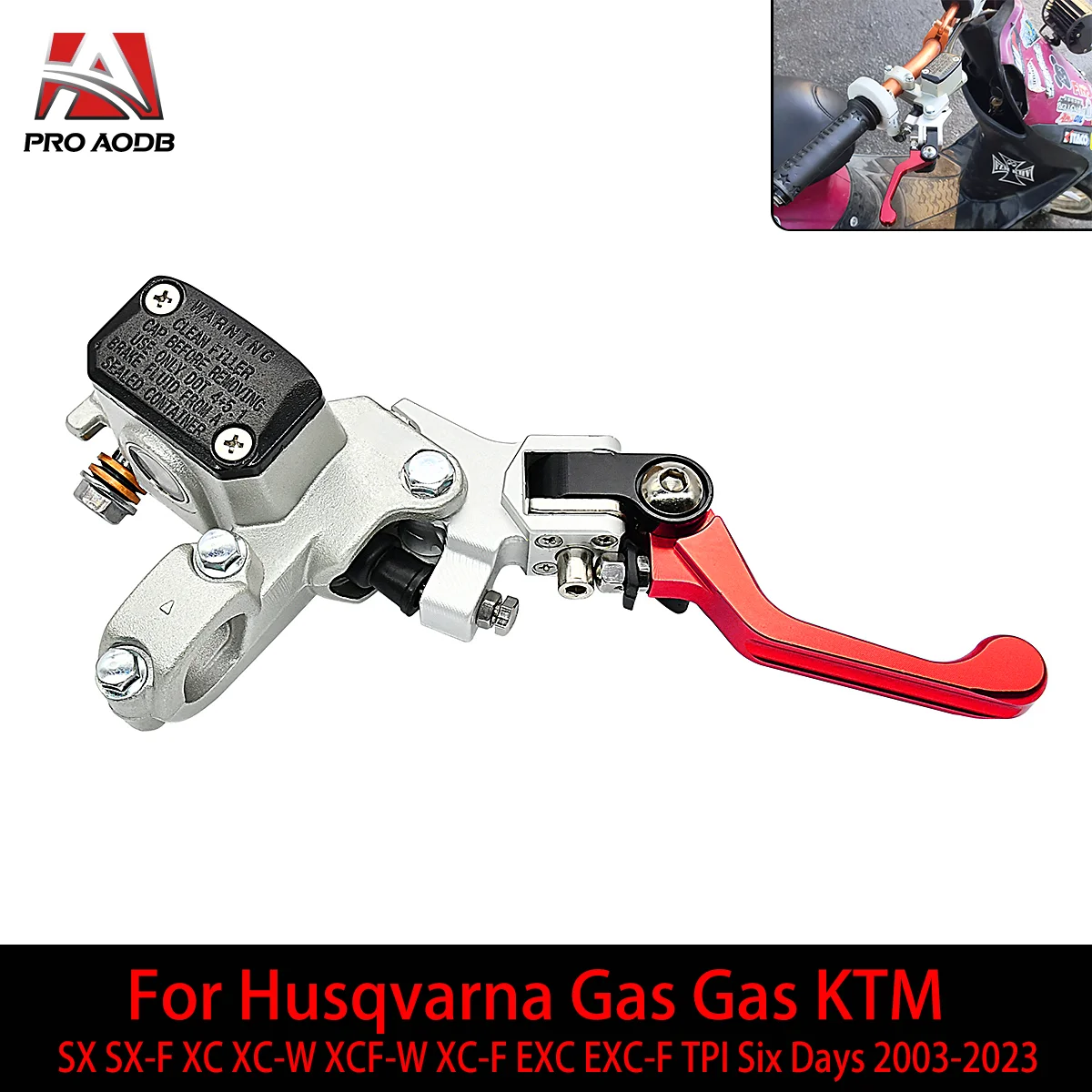 

22mm 7/8'' Motorcycle Right Brake Master Cylinder Clutch Pump Brake Lever For GasGas KTM Husqvarna 125-501 TE FE TC FC TX FX