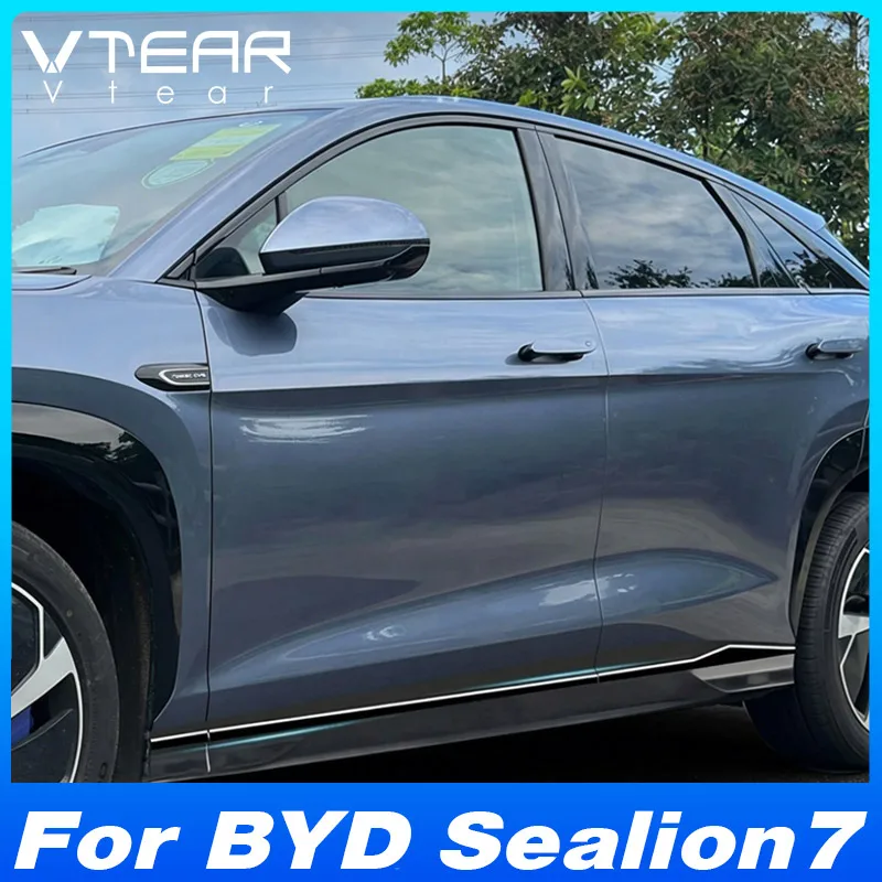 

For BYD Sealion 7 2024-2026 Body Kit Stainless Steel Door Side Molding Trim Anti-Scratch Body Strip Exterior Accessories