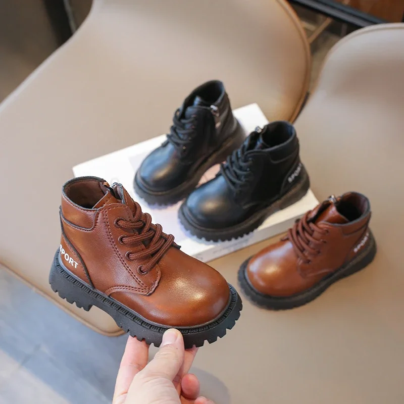 Bottes décontractées pour bébés garçons et filles, chaussures d'extérieur pour enfants, coupe-vent, imperméables, à semelle souple, non ald, automne, hiver