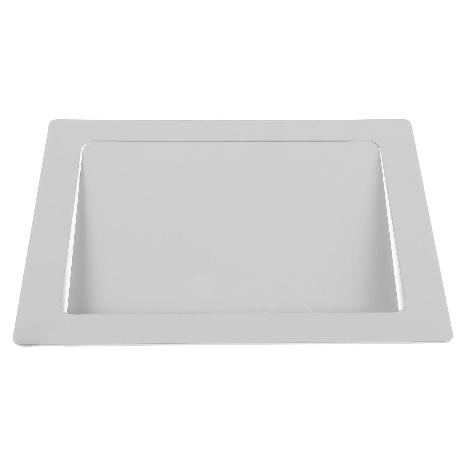 

Боковая открытая крышка мусорного бака из нержавеющей стали, прямоугольная, 9,24X6,80X1,18 дюйма, встроенная крышка для мусора на столешнице для кухни