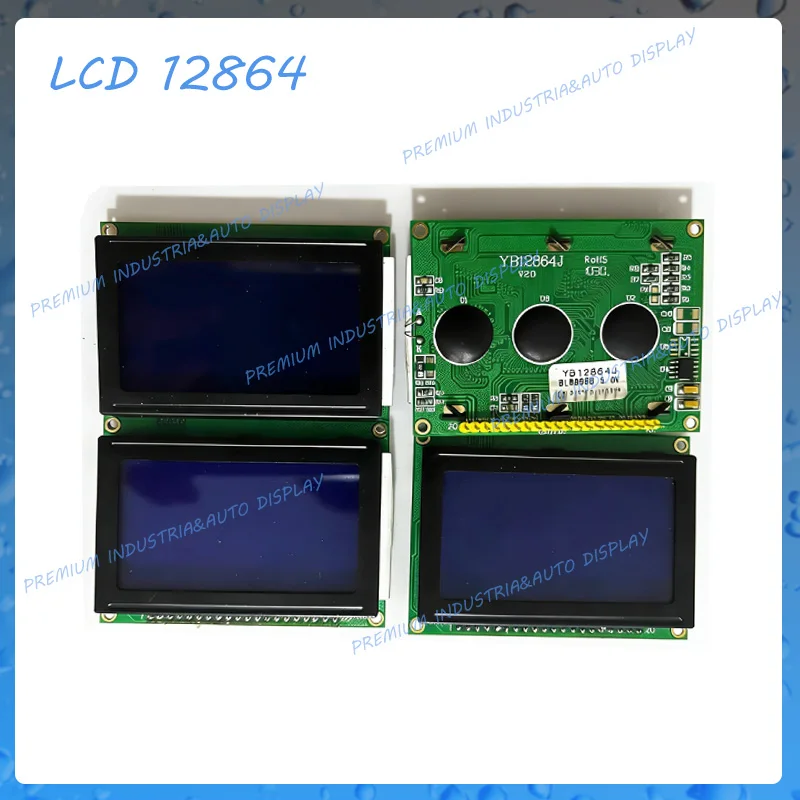 

ЖК-экран LCD12864 (синий экран) 5В с подсветкой и китайской библиотекой шрифтов, управление ST7920