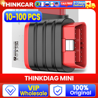 VIP Wholesale Price 10-100 PCS THINKCAR THINKDIAG MINI Bluetooth OBD2 Scanner Full Systems Free Auto Diagnostic Tool Old Version