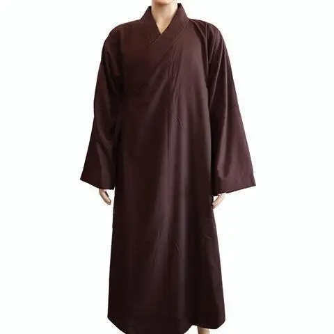 Winter Thick Fleece Buddhist Monk Robes Clothing Shaolin Monk Gown Traditional Chinese Clothing Uniform Meditation Monk Clothes