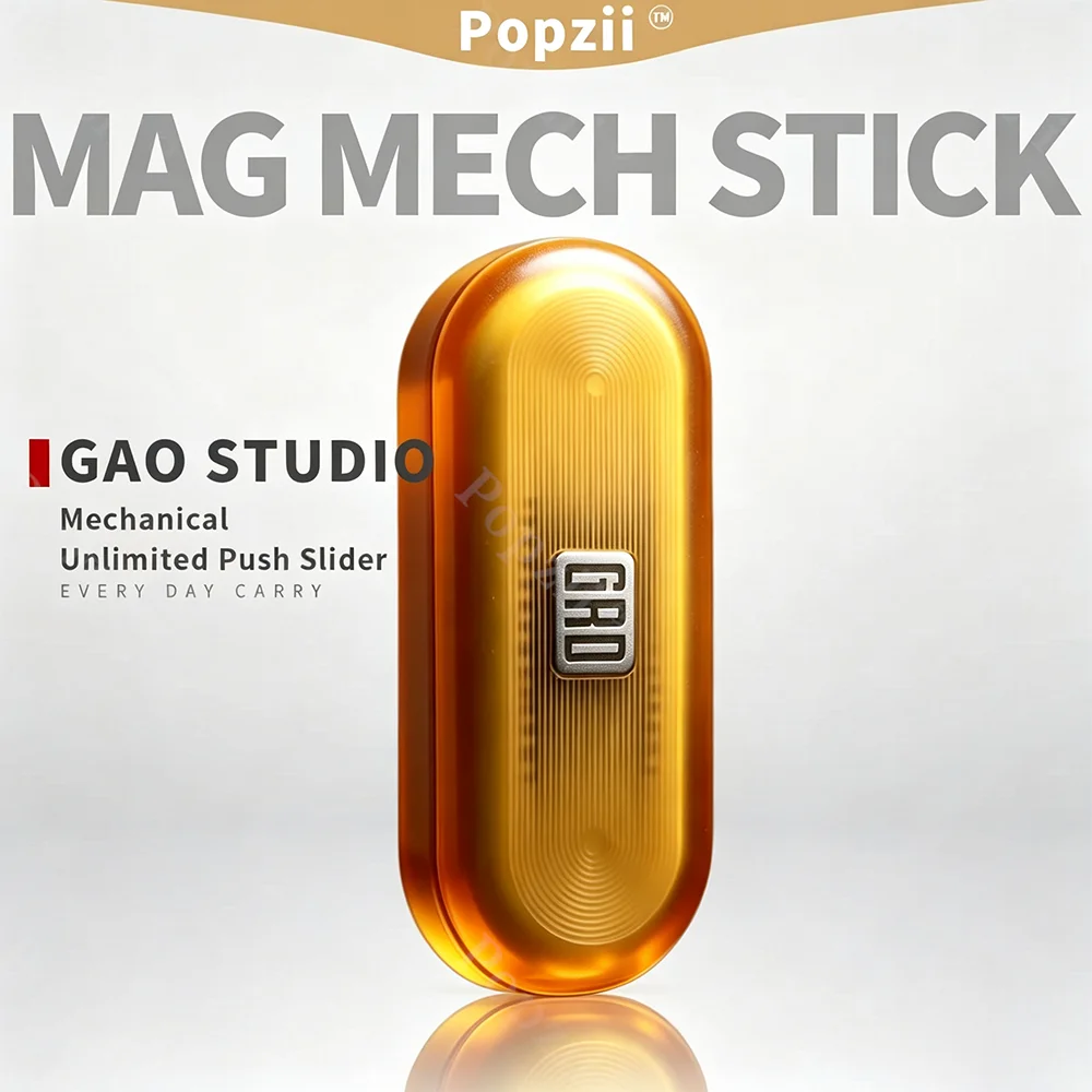 GAO STUDIO PEEK PEI MAG·MECH STICK Unlimited Pushing Slider Mechanical Stress Relief Toy Desk Fidget Toys EDC Pocket Toy