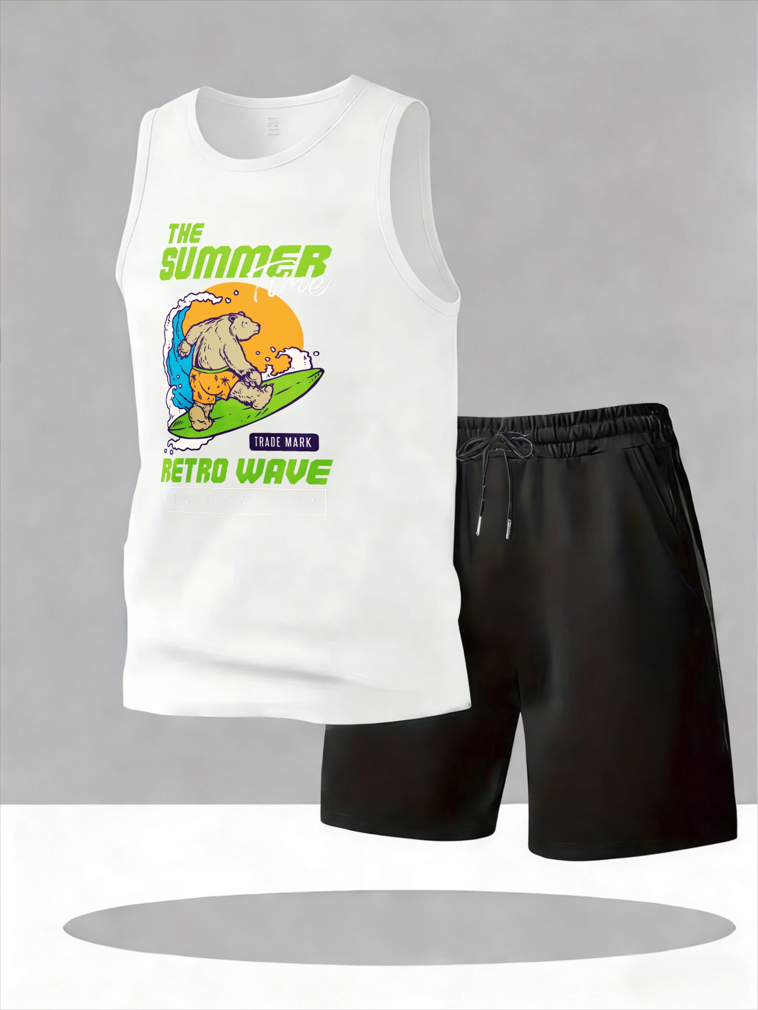 

Men's Tank Top Sets 2026 Summer Quick drying crewneck oversize men's chandals Two-piece sets Breathable sports seaside running