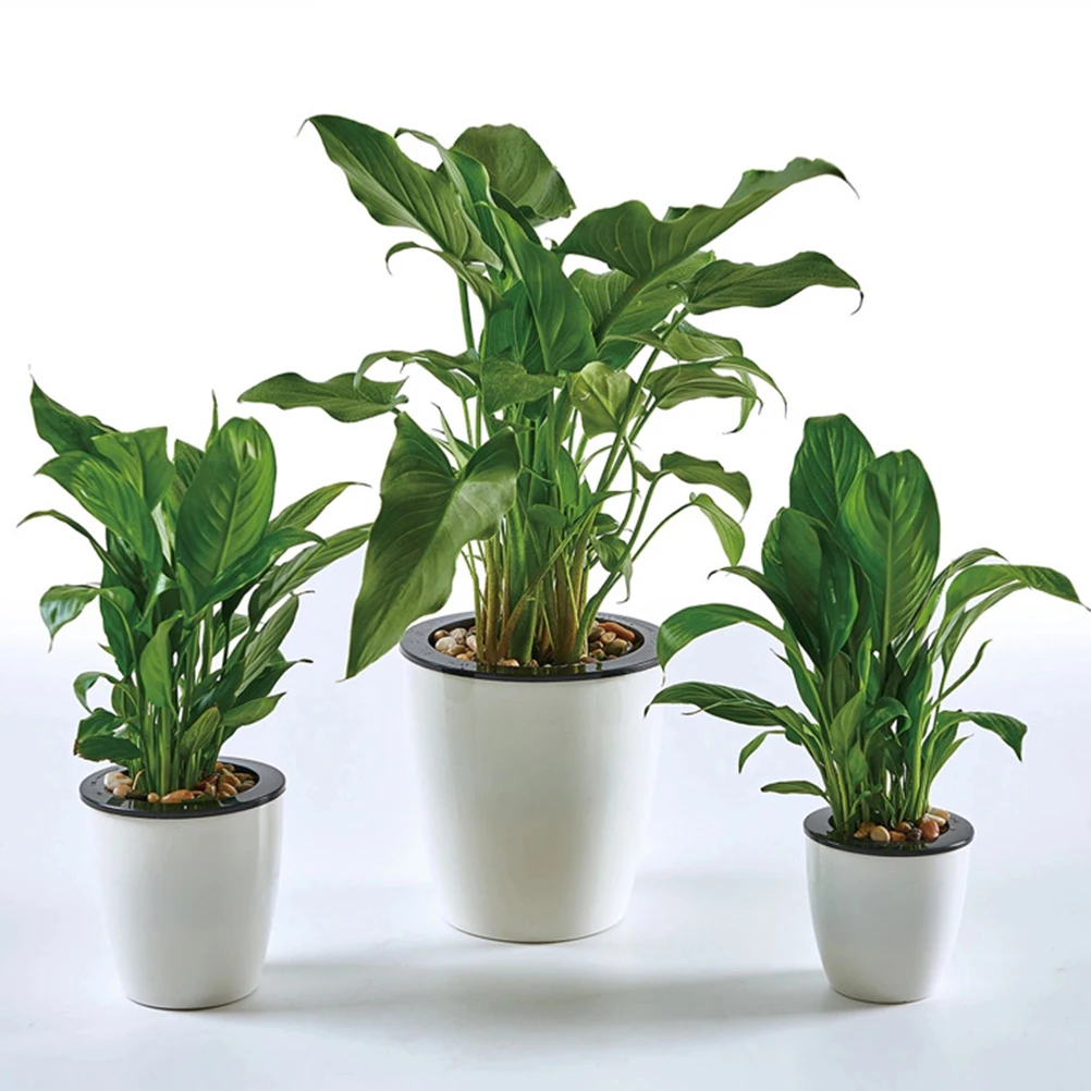 

Automatic Water Absorbent Flower Pot Lazy Flowerpot Hydroponics Indoor Watering Round Planter