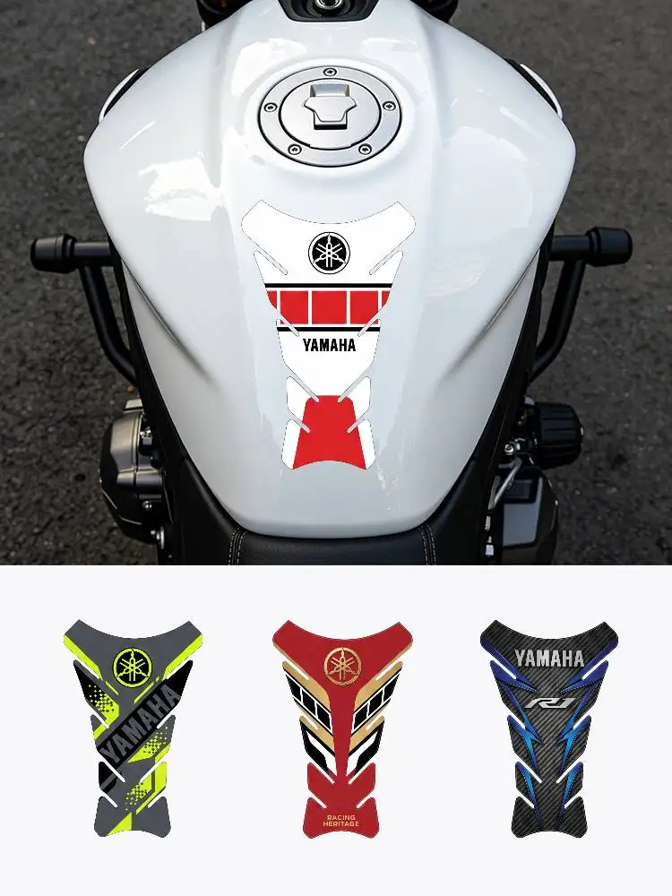

FOR YAMAHA Motorcycle PVC Tank Pad Tank Cap Protector Racing Sticker Universal