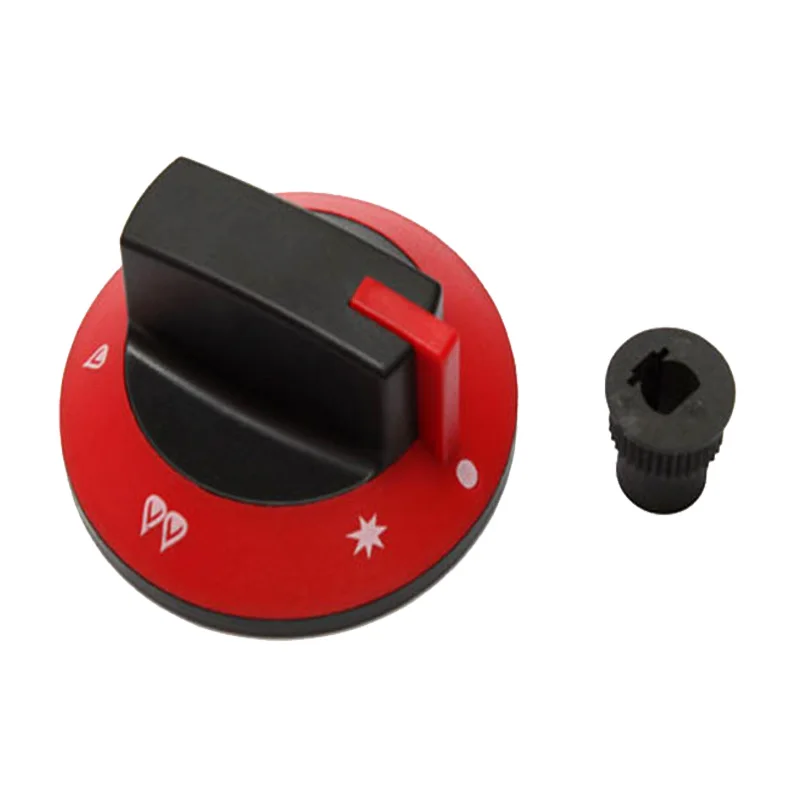 68mm Plastic Red BBQ Temperature Control Knob Diameter 8.3mm for 8mm Inner Valve Shaft Hotel Gas Stove Oven Handle Accessories