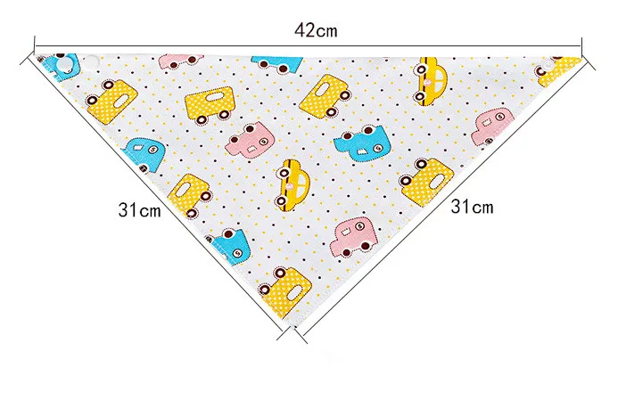 Double-layer Snap Button Baby Bib Saliva Towel Boys Girls Child Bandana Bibs Cotton 42*29*29cm Baby Burp Cloth Dinner Smock