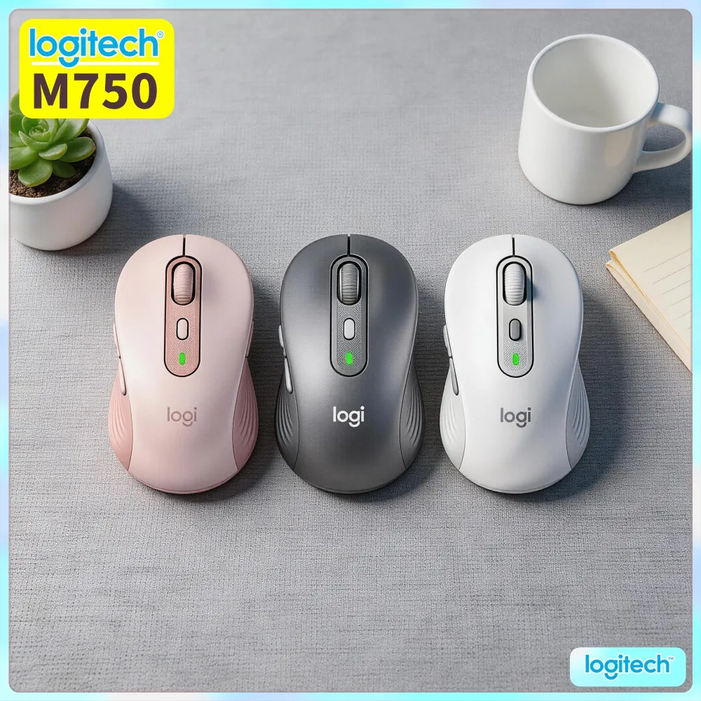Ergonomic M750 Silent Wireless Mouse - 4000 DPI Precision, 90% Noise Reduction, 10M Range, Multi-Platform Pick