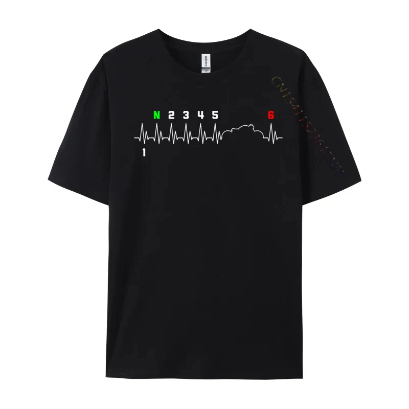 Ecg Heartbeat Graphic Motorcycle Biker Motorbike Riding Discount Men T-Shirt Printed On Normal Tops Tees Cotton Fabric T-Shirts