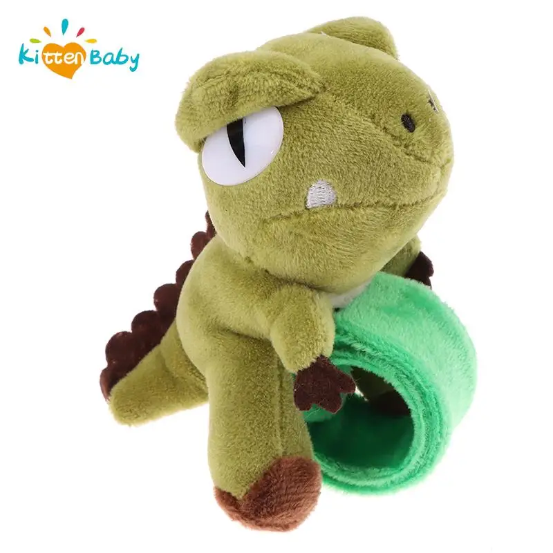 New Cartoon Creative Pop Ring Plush Toy Tyrannosaurus Dinosaur Doll Wristband Slap Children's Bracelet New Year Animal Plush Toy