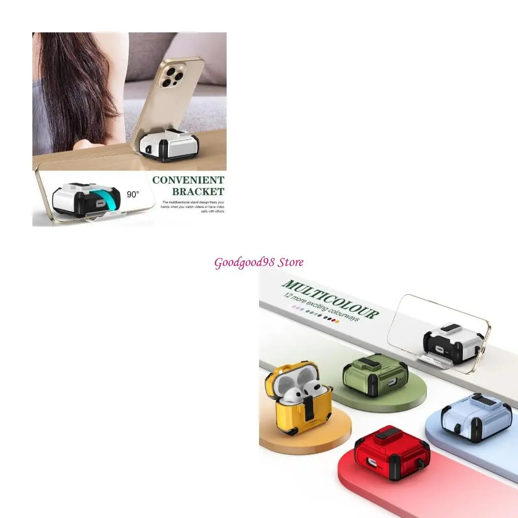 

Earphone Cover for 4 Wireless Earbuds Cover Dustproof Housing Case Skin Scratchproof Housing with Lock W8EC