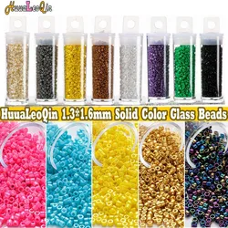 2000pcs/Tube 1.3x1.6mm Japan Metallic Opaque Color Glass Beads 11/0 Loose Spacer Seed Beads for Needlework Jewelry Making Sewing