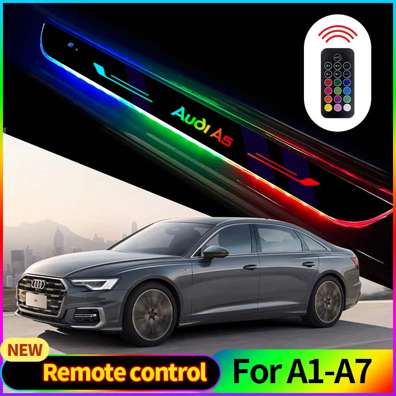 

Audi S Line A1 A3 A4 A5 A6 A7 A8 LED Car Door Threshold Welcome Pedal Light Multicolor Atmosphere lamp Auto Accessories