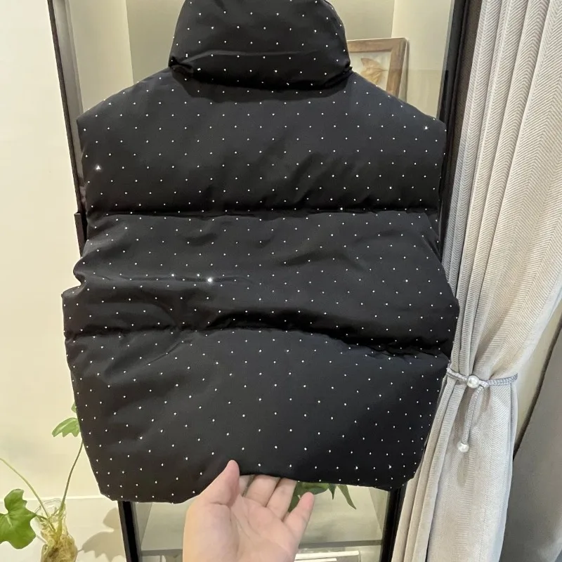 الوقوف طوق الكورية نمط أسفل القطن سترة وسترة لملابس خارجية الربيع والخريف جديد فضفاض السماء المرصعة بالنجوم صدرية قصيرة