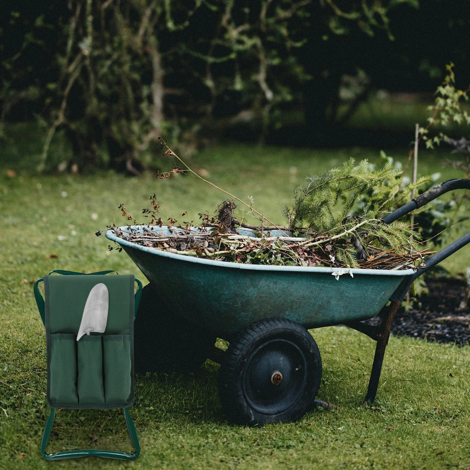 

Kneeling Stool Side Bag Garden Tool Storage Pouch For Kneeler Seat Outdoor Gardening Organizer Portable Yard Work Utility