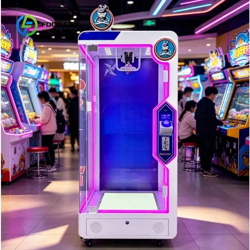 Custom Coin Operated Single Player Scissors Cutting Machine, Big Doll Toy Prize Arcade Vending Game Machine for Sale