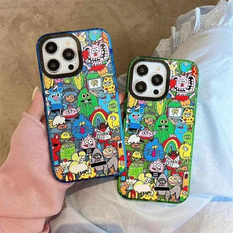 

Cartoon Cute Monster MagSafe Phone Case Cover for iPhone 12 13 14 15 Pro Max Case for iPhone 15 Pro Max