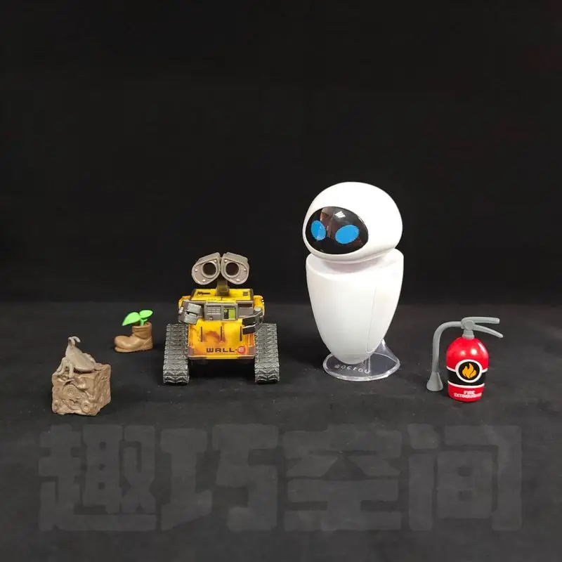 9cm 만화 벽걸이 로봇 이브 조합 로봇 손 모델 귀여운 만화 귀여운 로봇 데스크탑 장식품 장난감 어린이 생일 선물