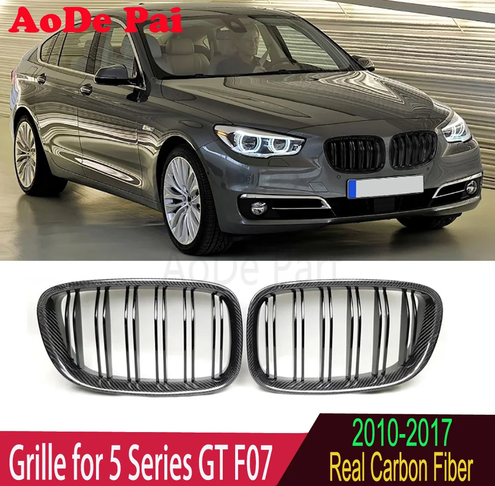 

F07 Grille Real Carbon Fiber Front Bumper Mesh Hood Grill for BMW 5 Series GT Gran Turismo 520i 530i 2009-2017