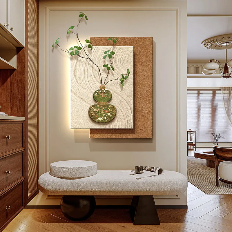 Mid-century modern three-dimensional gourd living room decor wall art TV sofa background wall hanging painting dining room wall