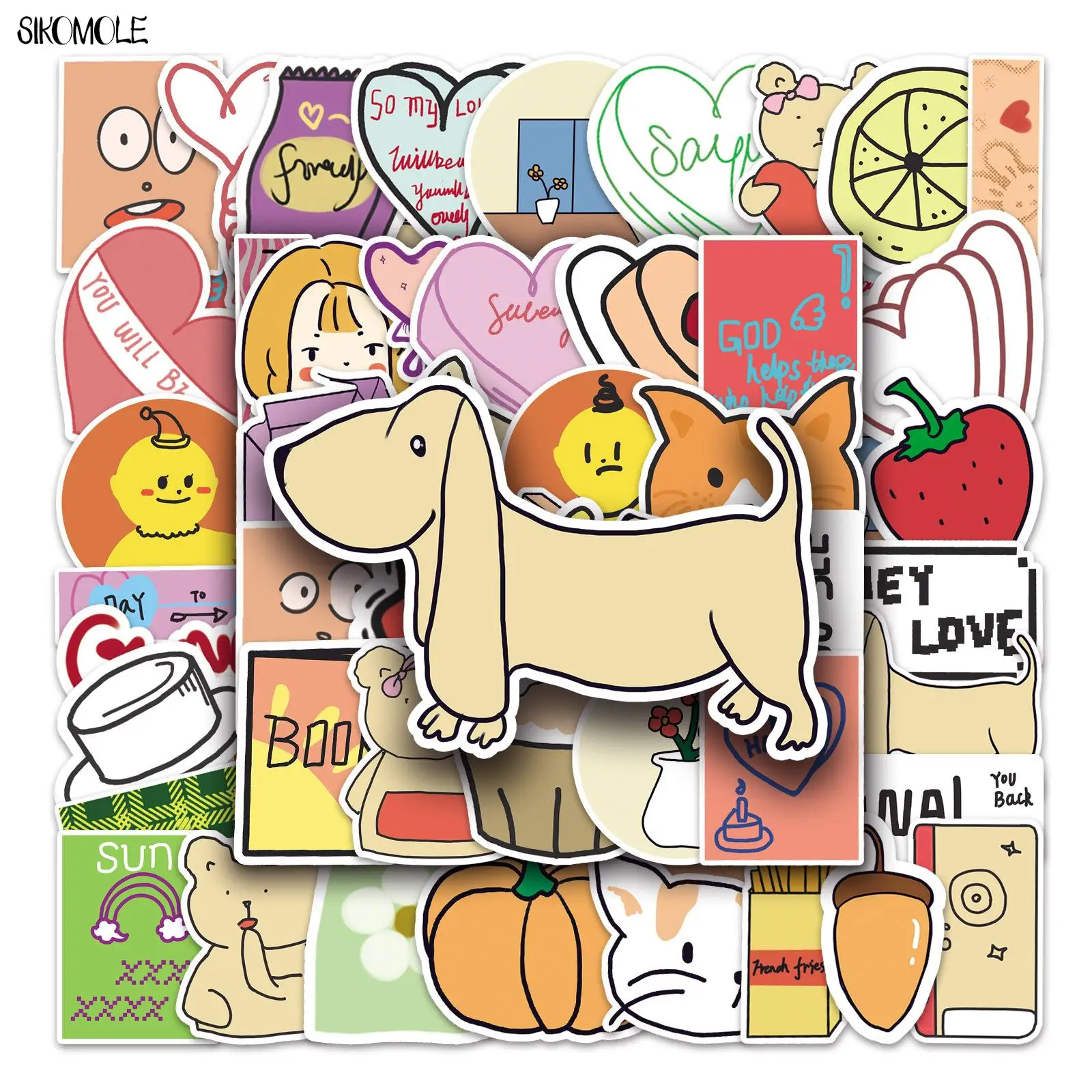 10/30/50pcs Children Original Hand-painted INS Stickers DIY Toy Laptop Suitcase Skateboard Guitar Decal Graffiti Cartoon Sticker