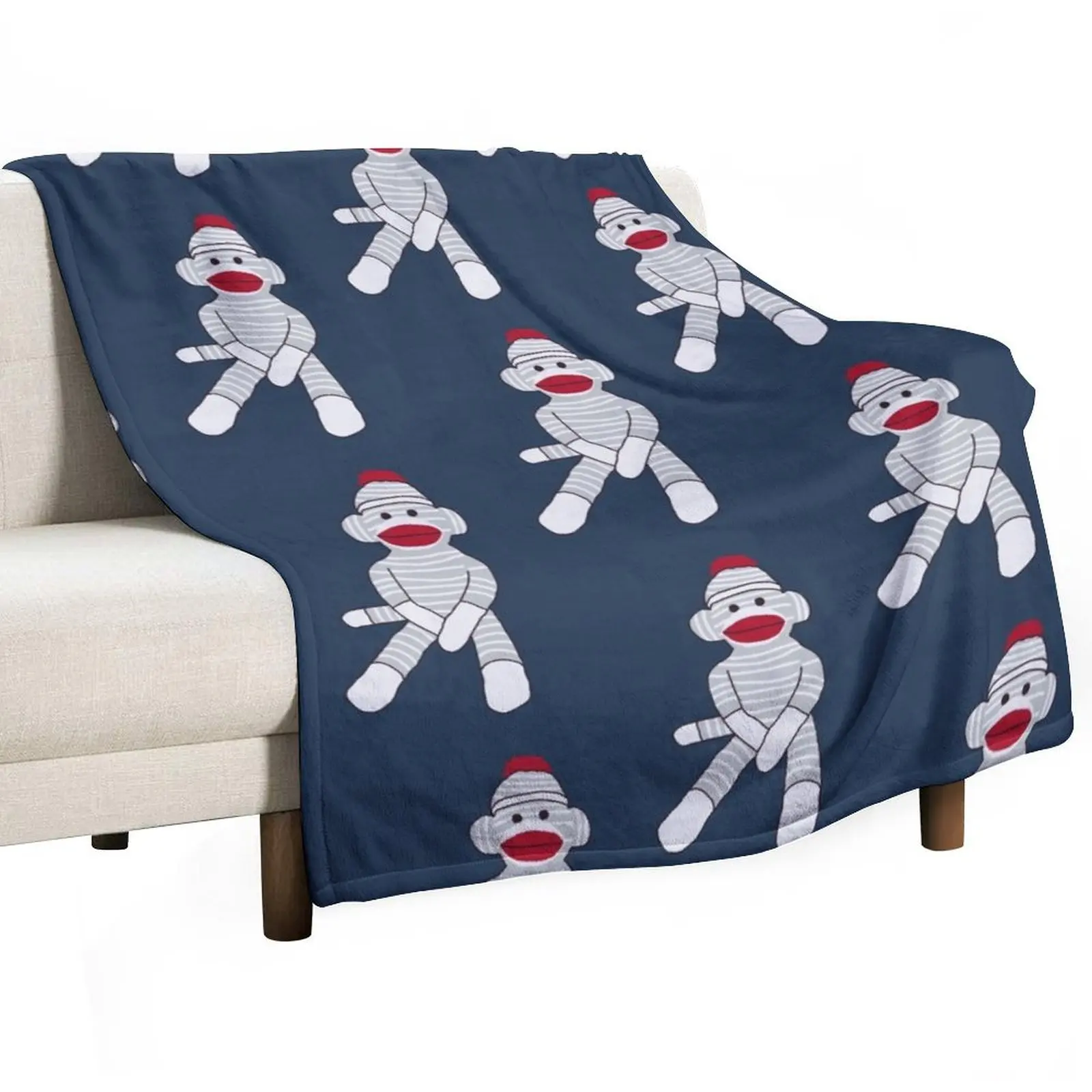 March 7th Sock Monkey Day Throw Blanket blankets ands Cute Picnic Beach Vintage Blankets For Bed Blankets