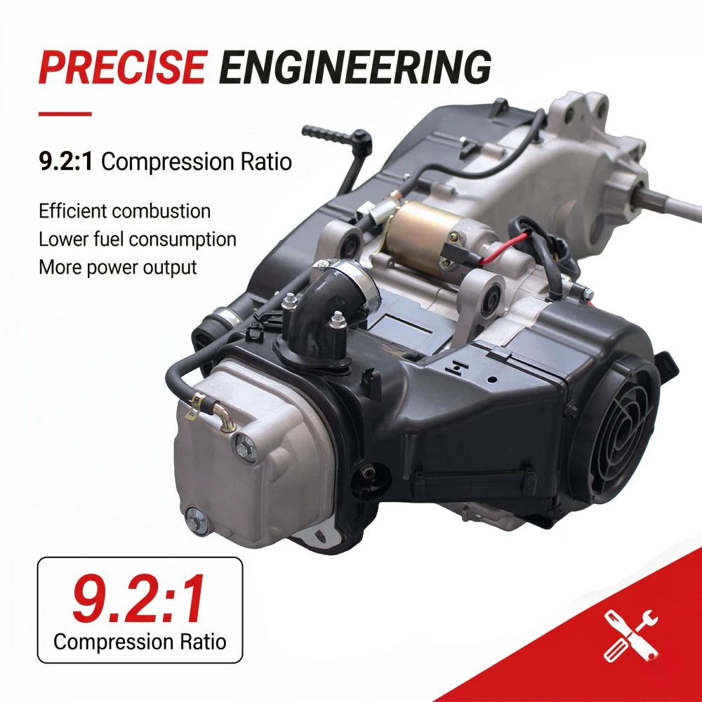 Aluminum Alloy 180CC 4 Stroke Air Cooled Motorcycle Engine Kit with Mid-mounted Disc Brake Stable Power Good Heat Dissipation