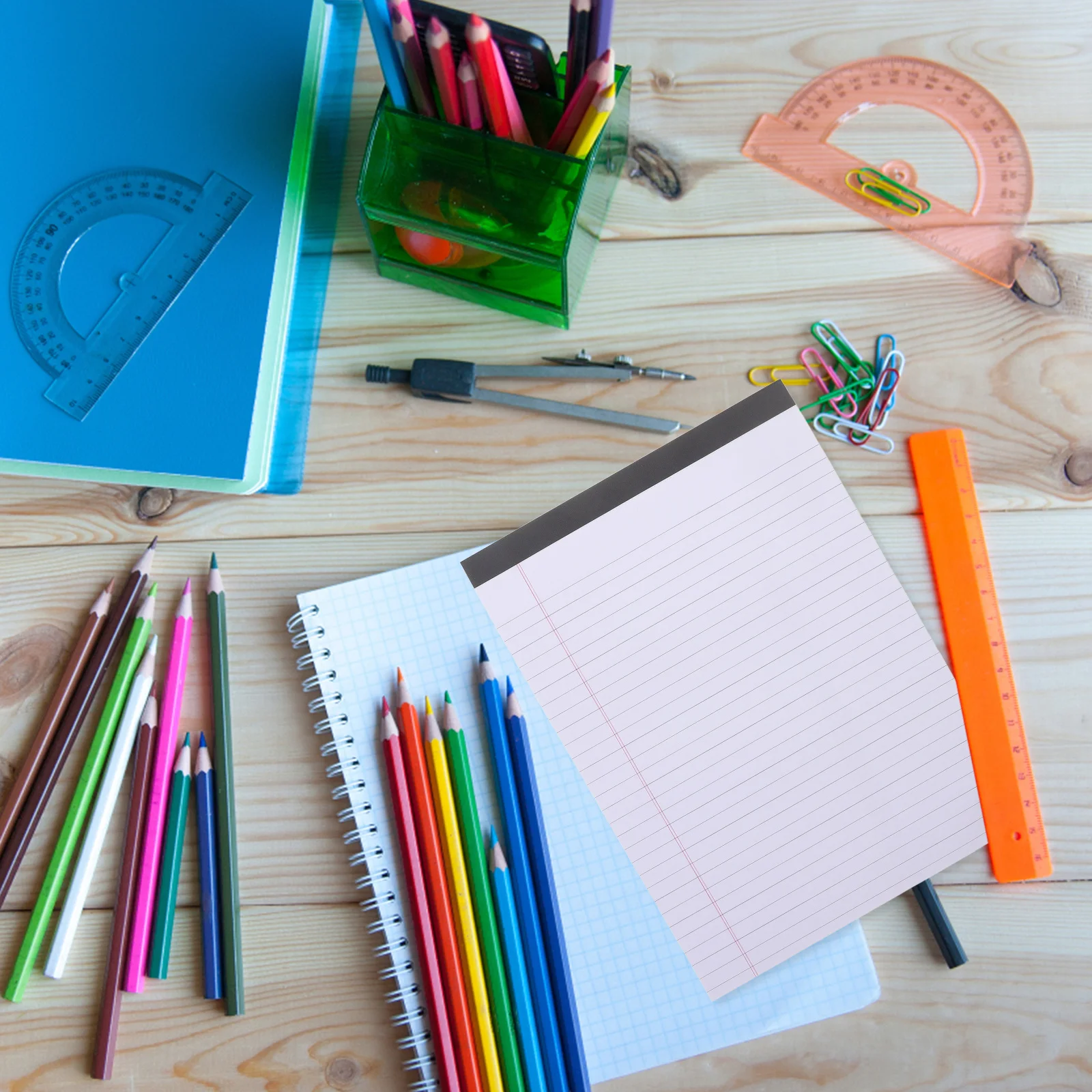 4 قطعة المفكرة المسيل للدموع A4 حجم ورقة سميكة واسعة حاكم المحمولة مذكرة الوسادة لمكتب المدرسة فكرة دفتر خطة الوقت منصات القانونية