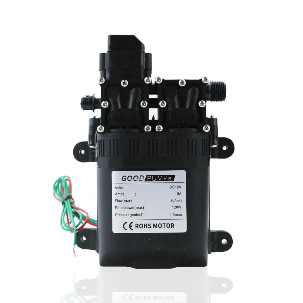 High Pressure Water Pump Diaphragm 160PSI 12V Water Diaphragm Self Priming Pump Electric Multifunctional Water Pump 7.5L/min