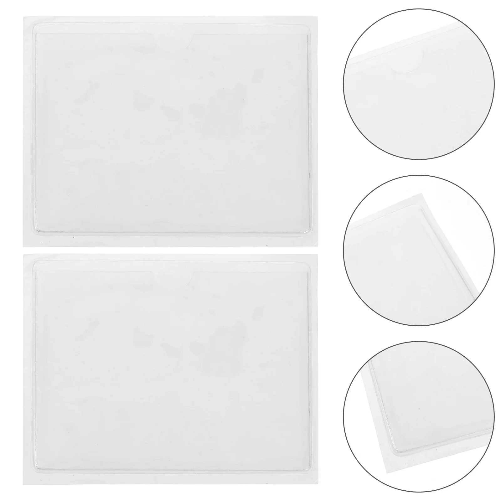 6 Pcs Adhesive Pockets Transparent Card Holder Cars Protector Clear Stickers Reusable Cards Holders Pvc Sleeve Automotive