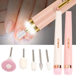 Electric Nail Drill Sander Machine Manicure Pen Gel Polish Remove Pedicure Tools USB With LED Light Nail Art Equipment Set BES91