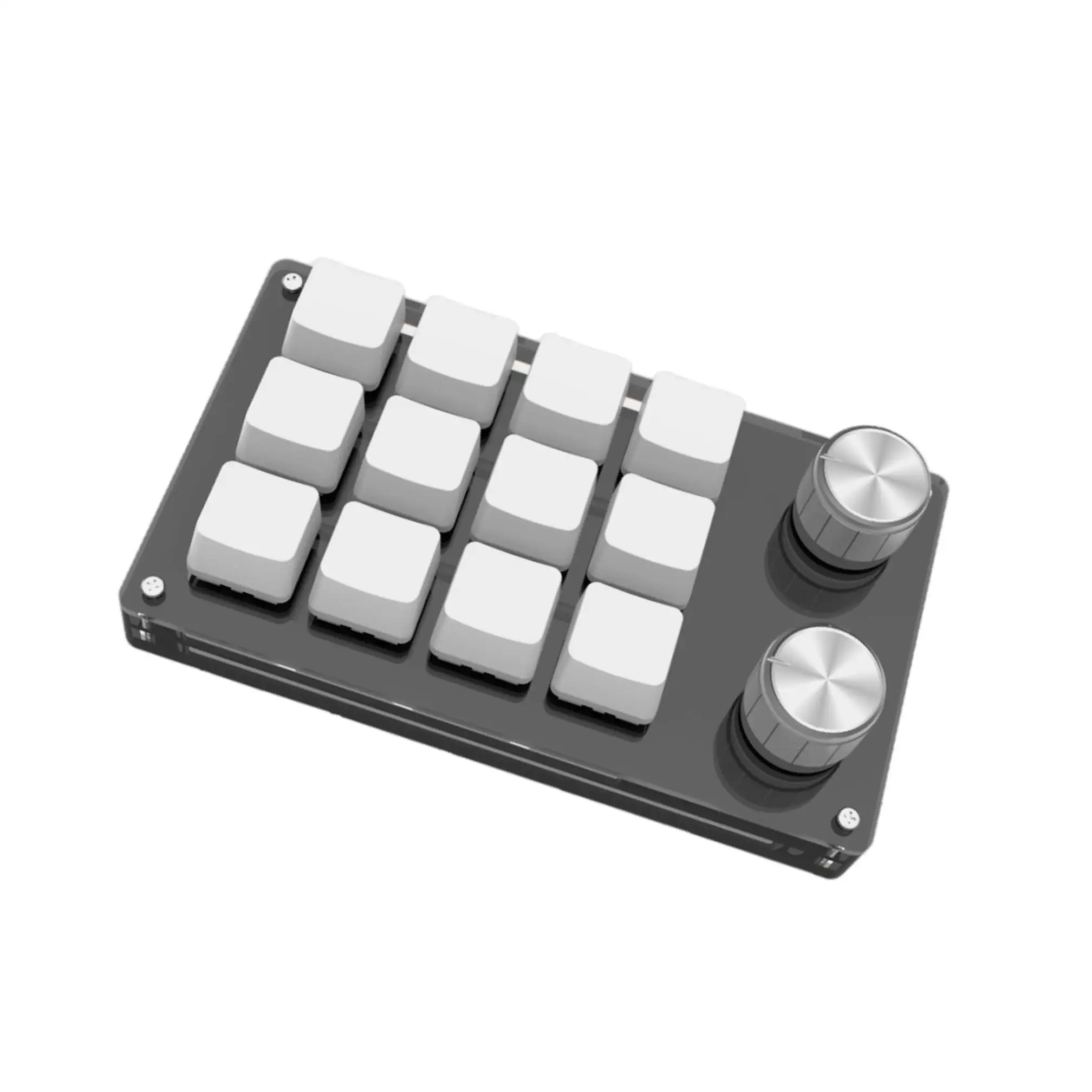 USB Mini 12-Key Mechanical Keyboard Programmable Keys No Drive Needed White