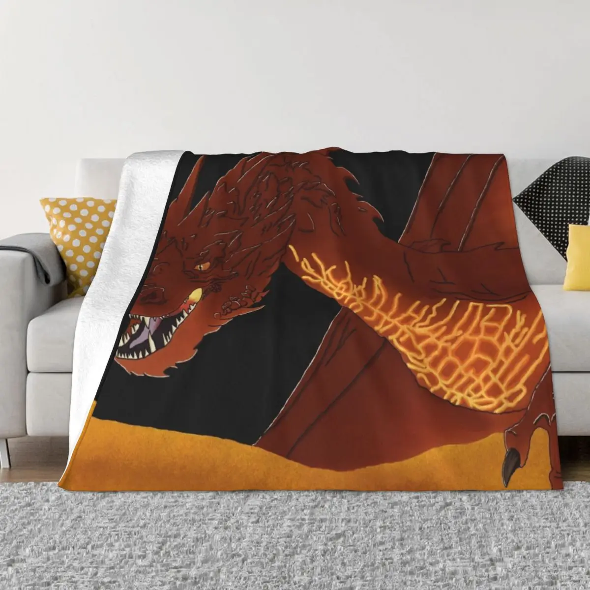 

I am fire ! I am Death ! Throw Blanket Giant Sofa Cute Sofa Throw for sofa Blankets For Sofas Blankets