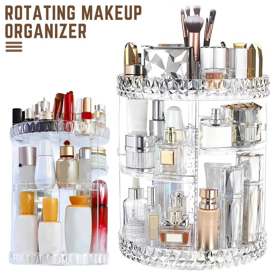 360 ° Organisateur de maquillage rotatif transparent, vitrine de rangement rotative à 360 degrés, grande capacité, rangement de cosmétiques, étagère de vanité, comptoir 15 360 ° Organisateur de maquillage rotatif transparent, vitrine de rangement rotative à 360 degrés, grande capacité, rangement de cosmétiques, étagère de vanité, comptoir 15