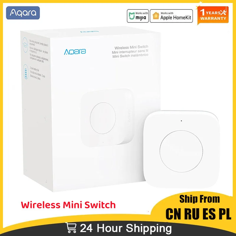 Aqara Wireless Mini Switch Zigbee Sensor One Key Control Button Smart Remote Control Home Automation for Homekit Mi Home