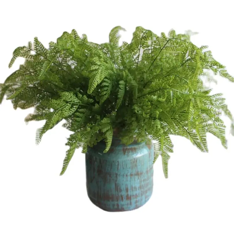 One Real Touch Feeling Fern leaf Bunch Artificial Fern Greenery Evergreen Plant for Wedding Centerpieces Decorative Greenery