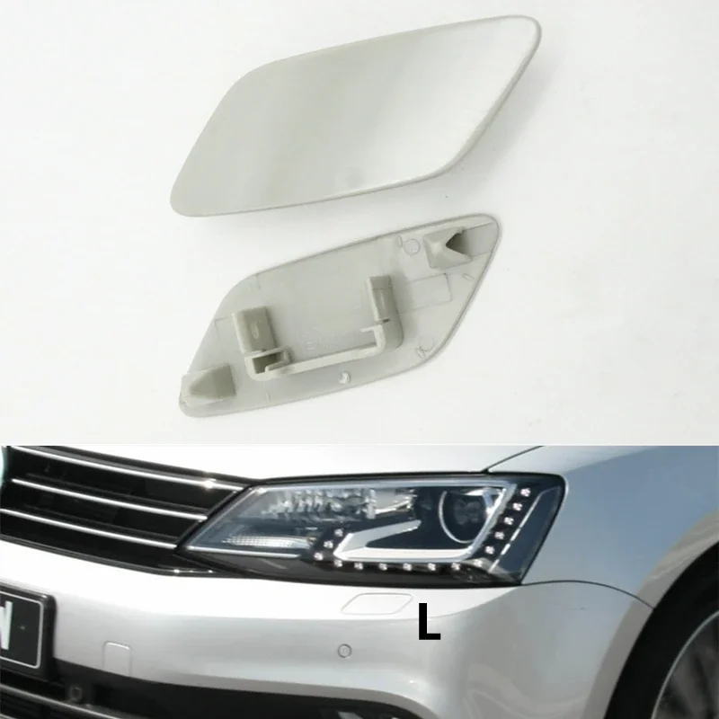 

Front Bumper Headlamp Washer Nozzle Cover Headlight Jet Cleaning Cap For VW Jetta 2015 2016 2017