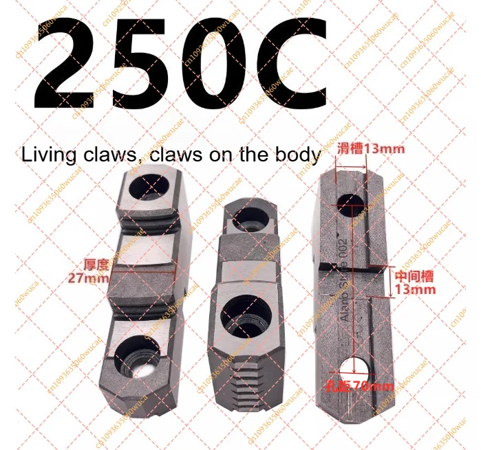 K11-250 3-Jaw Self-Centering Lathe Chuck Manual Machine Tool with Separate Master and Top Jaws