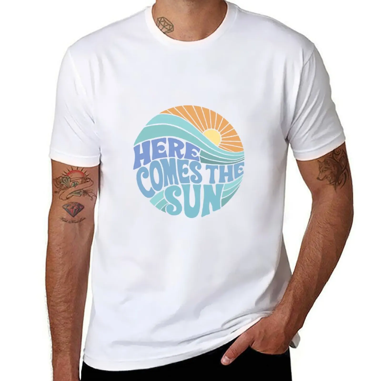 

Here for designer shirt Comes cotton man the shirts t man t funny Sun Groovy Blue T-Shirt