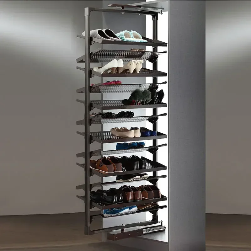 Wardrobe Accessories Metal Multi Layer Rotating Shoe Cabinet Storage Organizer Shoe Rack for Home Display Hold Shoes 1set