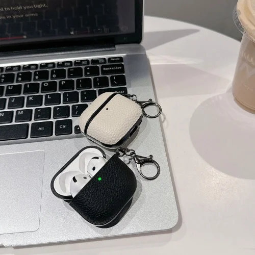 

Luxury leather Earphone Case for Apple AirPods 1 2 3 4 Pro Pro 2nd Pro2 Litchi skin Bluetooth headset headphone Cover