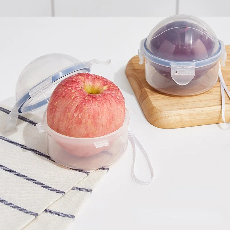 Food Grade Fruit Preservation Apple Storage Box Round Sealed Onion Vegetable Box Microwave Oven Heating Lunch Box