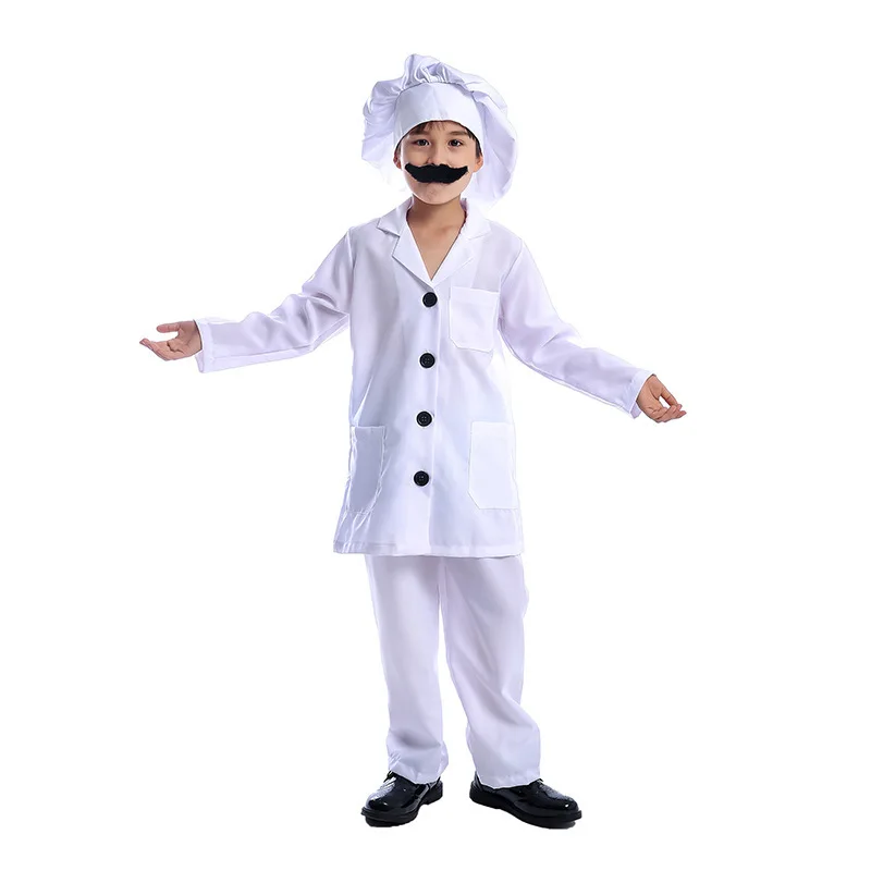 

Children's Chef Modeling Costume Kindergarten Primary School Stage Performance Costume Professional Dress Role Play Full Suits